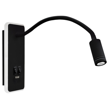 Milagro - Lampka nocna BASE 8W+2W BLACK