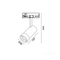 Reflektor szynowy LED NEXTRACK VISION 20W 3CCT 30-60° czarny Kobi Pro