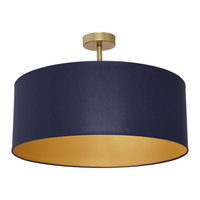 Milagro - Lampa sufitowa BEN NAVY BLUE/GOLD 3xE27