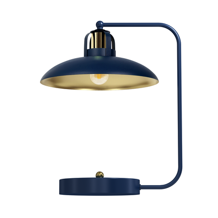 Milagro - Lampka biurkowa FELIX NAVY BLUE/GOLD 1xE27