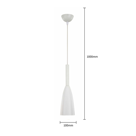 Lampa wisząca Solin 1 biała 1xE27