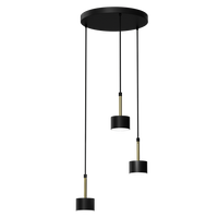 Milagro - Lampa wisząca ARENA BLACK/GOLD 3xGX53