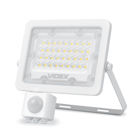 Naświetlacz LED biały czujnik ruchu halogen 30W VLE-F2e-305W-S