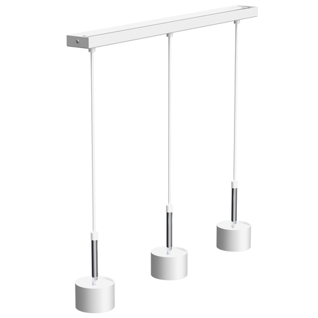 Milagro - Lampa wisząca ARENA WHITE/SILVER 3xGX53