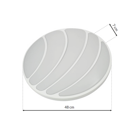 Milagro - Plafon SHELL WHITE 40W LED Ø480 mm