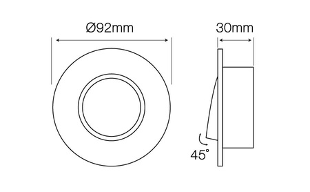 LED line® Oprawa sufitowa okrągła ruchoma odlew czarna