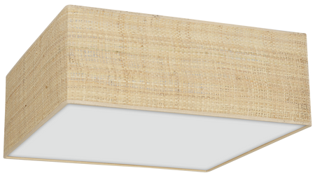 Milagro - Lampa sufitowa MARSHALL WHITE / RATTAN 2xE27