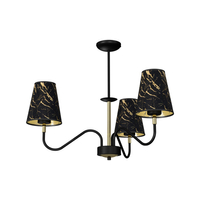 Milagro - Lampa wisząca HERMES Black/Gold 3xE27