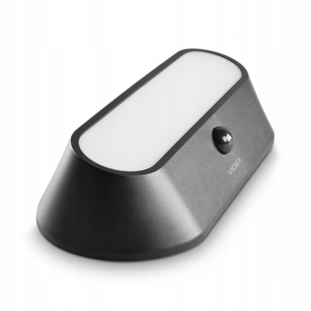 Lampa Solarna Kinkiet Ścienna z Czujnikiem Ruchu Czarna 500 Lumenów 5000K VL-BHSO-001-S