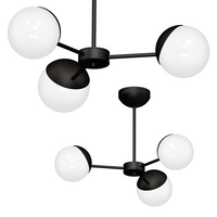 Milagro - Żyrandol SFERA BLACK 3xE14