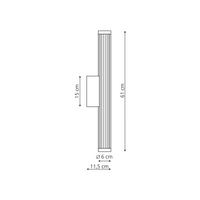 Kinkiet Vena 60 cm złoty LED CCT