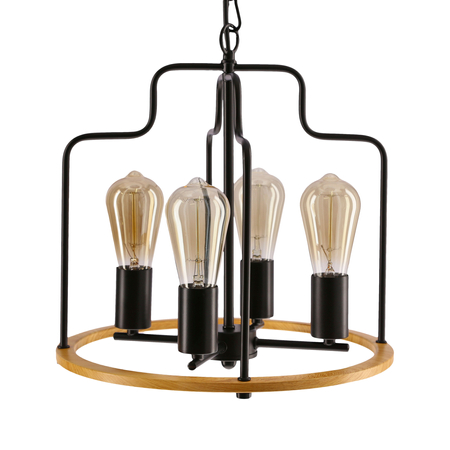 Datus lampa sufitowa czarny 4x40W E27