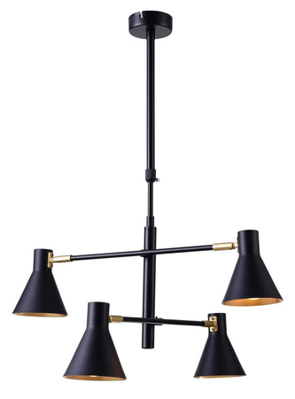 Candellux - Less Lampa Wisząca 4X40W E14 Czarny Matowy