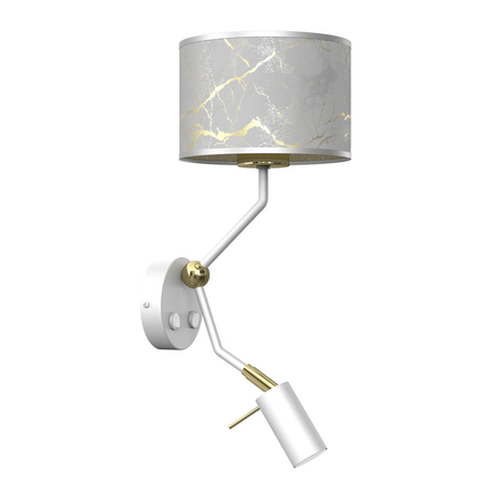 Milagro - Kinkiet SENSO White/Gold 1xE27 + 1x mini GU10