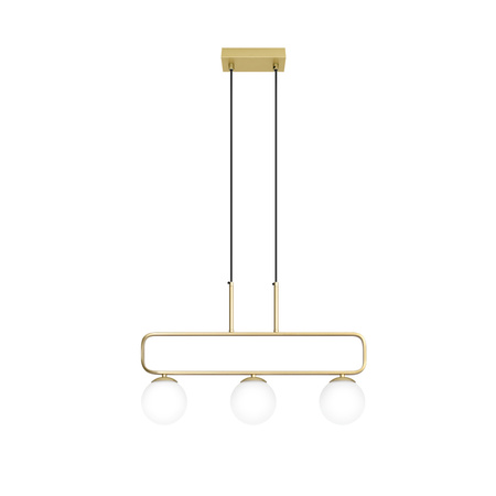 Candellux - Jove Lampa Wisząca Mosiądz 3X20W G9 Klosz Biały