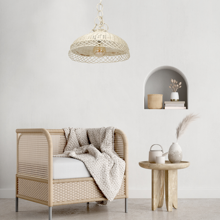 Milagro - Lampa wisząca VIMINI WHITE 1xE27