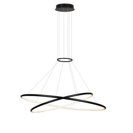 Lampa wisząca Halifax czarna LED CCT