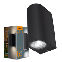 Oprawa elewacyjna kinkiet LED czarny 6W IP44 2700K