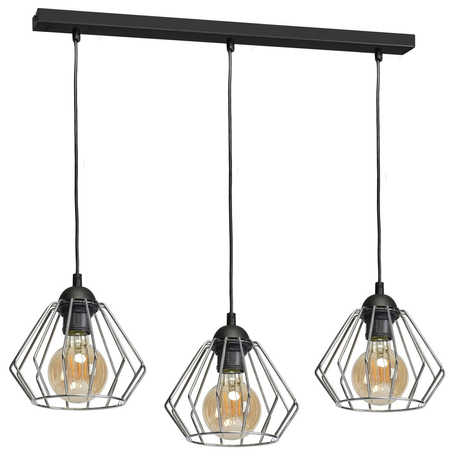 Milagro - Lampa wisząca NORMAN BLACK 3xE27