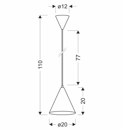 LAMPA WISZĄCA VOSS 1 BIAŁY