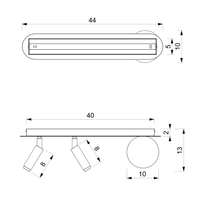 Milagro - Lampa sufitowa SIRIO 3xG9