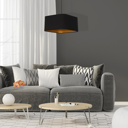 Milagro - Lampa wisząca NAPOLI BLACK/GOLD 1xE27