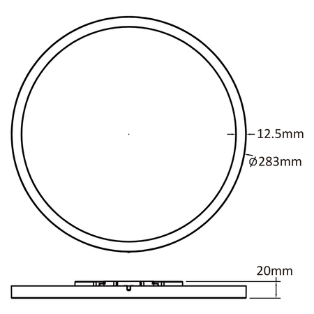 Plafon Pryzma 28 cm biały LED CCT