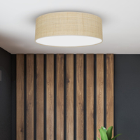 Milagro - Lampa sufitowa MARSHALL WHITE / RATTAN 3xE27