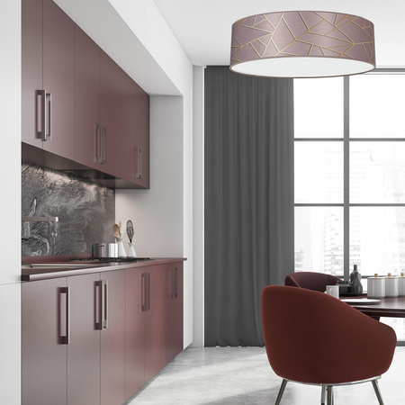 Milagro - Lampa sufitowa ZIGGY PINK Gold/Pink 3xE27 Ø50cm