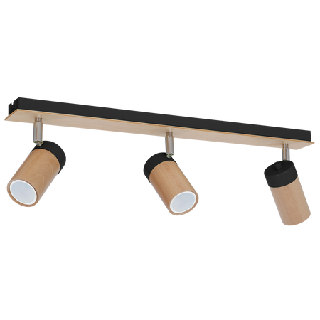 Milagro - Lampa sufitowa BARON BLACK 3xGU10