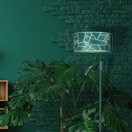 Milagro - Lampa podłogowa ZIGGY GREEN Gold/Bottle 1xE27 +        1x mini GU10