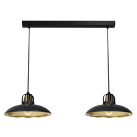 Milagro - Lampa wisząca FELIX BLACK/GOLD 2xE27