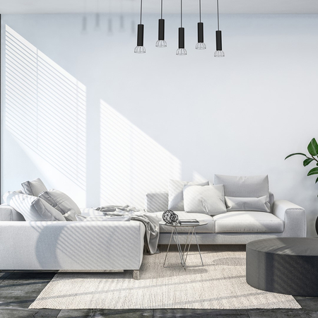 Milagro - Lampa Wisząca DANTE BLACK/SILVER 5x mini GU10