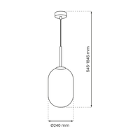 Milagro - Lampa wisząca ALIAS GOLD 1xE14 fi 240