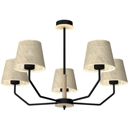 Milagro - Lampa wisząca ETNA Black 5xE27