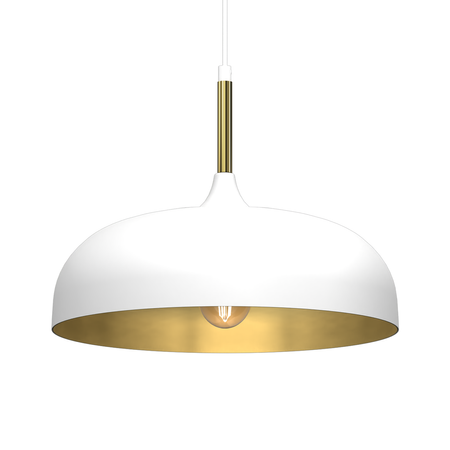 Lampa wisząca Lincoln 1xE27 35cm Biały/Złoty