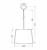 ORLANDO LAMPA WISZĄCA 35 WIATRAK 1X60W E27 BIAŁY