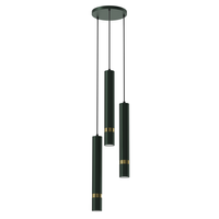Milagro - Lampa wisząca JOKER GREEN/GOLD 3xGU10
