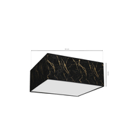 Milagro - Lampa sufitowa SENSO Black/Gold kwadrat 3xE27