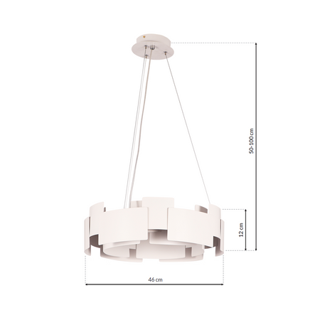 Milagro - Lampa wisząca TORINO WHITE 24W LED