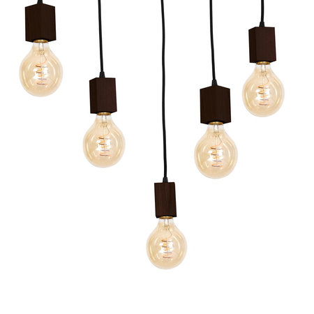 Milagro - Lampa Wisząca JACK 5xE27 Orzech
