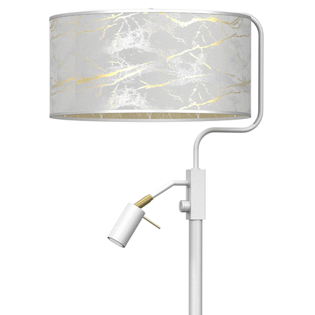 Milagro - Lampa podłogowa SENSO White/Gold 1xE27 + 1x mini GU10
