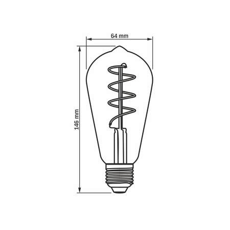 Żarówka LED Filament 4W 100lm 1800K E27 ciepła