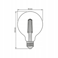 Żarówka LED Filament 7W 806lm 4000K E27 neutralna