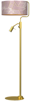 Milagro - Lampka podłogowa ZIGGY PINK Gold/Pink 1xE27 + 1x mini GU10