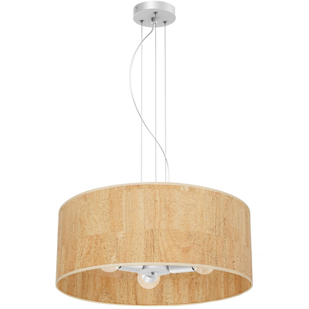 Milagro - Lampa wisząca CORK White/Cork 3xE27