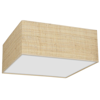Milagro - Lampa sufitowa MARSHALL WHITE / RATTAN 3xE27