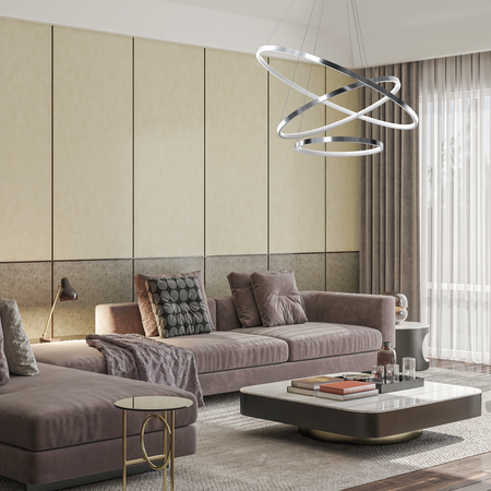 Milagro - Lampa wisząca ROTONDA CHROME 93W LED