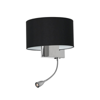 Milagro - Kinkiet CASINO BLACK/CHROME 1xE27 + 1W LED