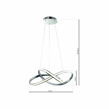 LAMPA WISZĄCA CAPPIO CHROME 36W LED